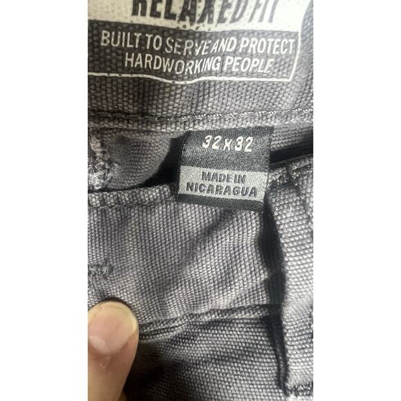 Carhartt Rugged Flex Relaxed Fit Canvas Work Pants Dark Gray Size 32x32 - Picture 5 of 11